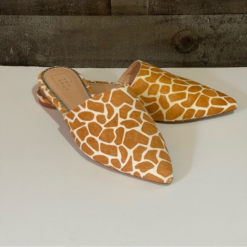 ShuShop Orange and White Mules with Comfort and Style